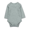 thumbnail image 1 of MIASHUI Cache-Couche à Manches Longues pour Bébé en Coton une-Pièce, Gris, 0-3 Mois, 1 of 3