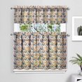 thumbnail image 4 of 3 Piece Chicken Kitchen Curtains and Valances Set for Windows Rooster Kitchen Window Curtains Over Sink Decor 27.5x36 in, 4 of 6