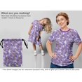 thumbnail image 5 of oneOone Silk Tabby Purple Fabric Tropical Craft Projects Decor Fabric Printed By The Yard 42 Inch Wide, 5 of 5