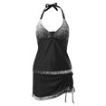 thumbnail image 4 of Ketyyh-chn99 Tankini Bathing Suits Tankini Tops 2024 High Waisted Ribbed Tankini Crop Top Swimsuit Set 2 Piece Black,L, 4 of 5