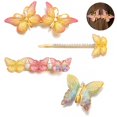 thumbnail image 3 of Pince à Cheveux pour Filles Papillon - 4 Pcs Barrette Cheveux Bobby épingle Alligator épingle à Cheveux, 3 of 10
