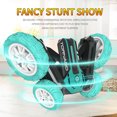 thumbnail image 2 of Green Induction Remote Control Stunt Car With High-Speed Rotation And Deformation, Double-Sided Off-Road Vehicle, Rechargeable Rc Toy With Lights For Kids (1.08 Lbs), 2 of 6