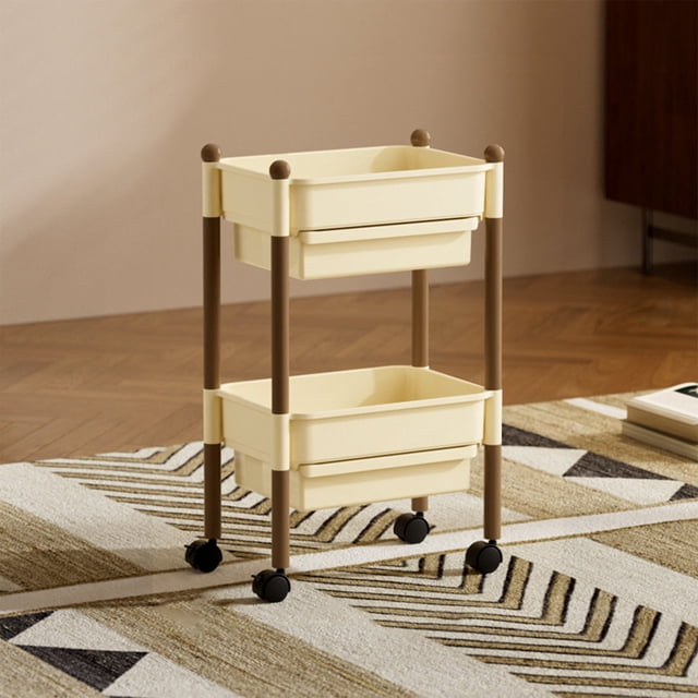 Salon à Domicile avec Chariot à Roulettes Étagère de Rangement Cuisine Collation Tri des Articles Multicouche avec Tiroirs Armoire de Rangement Grande Capacité