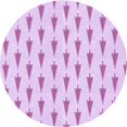 thumbnail image 1 of Ahgly Company Machine Washable Indoor Square Transitional Orchid Purple Area Rugs, 3' Square, 1 of 7