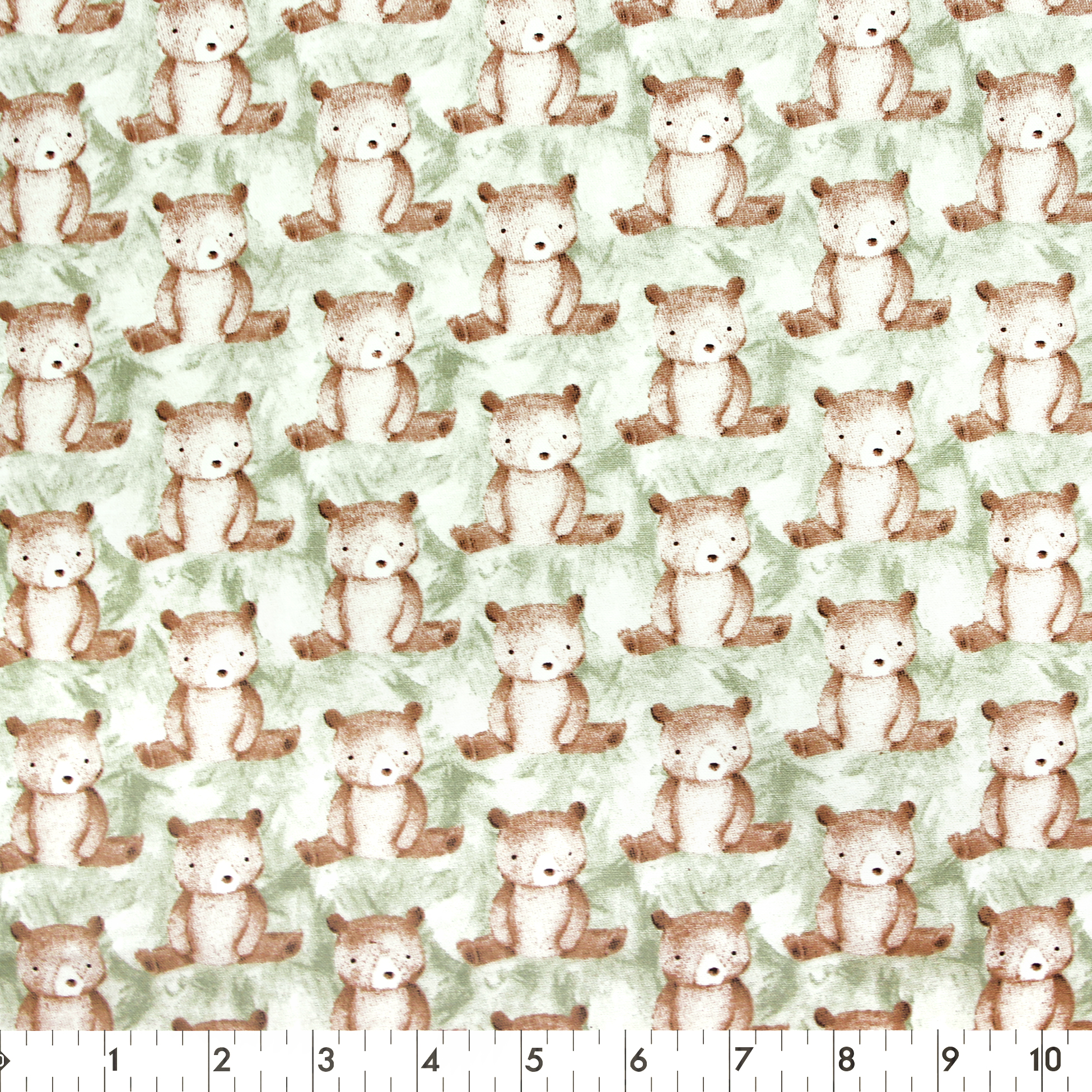 FABRIC CREATIONS blanc ours Sitting en Grass coupon fat quarter, 45 × 53 cm (18 × 21 po), Forest