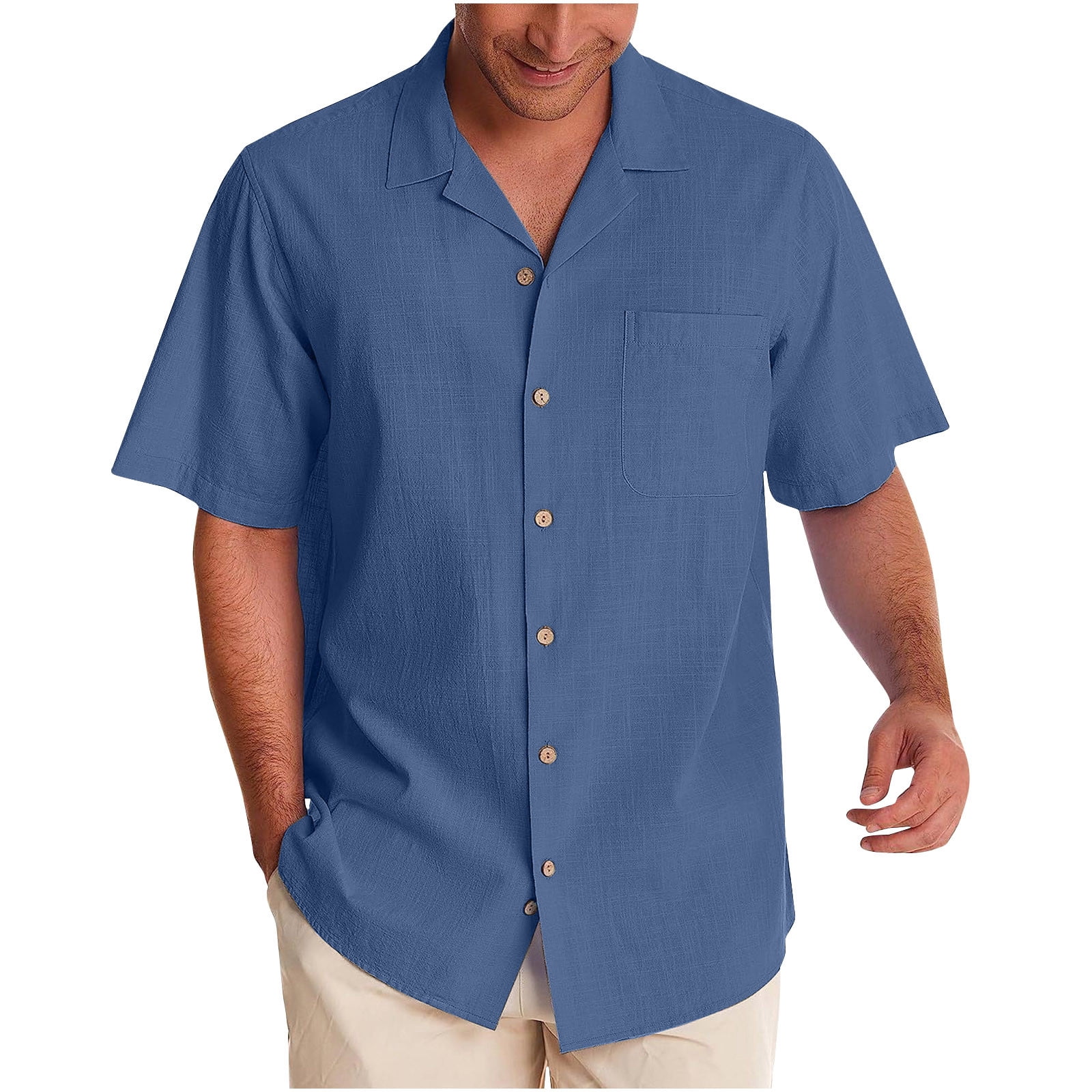 Fankiway Cardigan d'Été Britannique à Manches Courtes pour Homme, Mode, Col Rabattu, Chemise-Veste Ample Unie, Chemises pour Hommes à Manches Courtes, Chemise Décontractée à Col à Revers