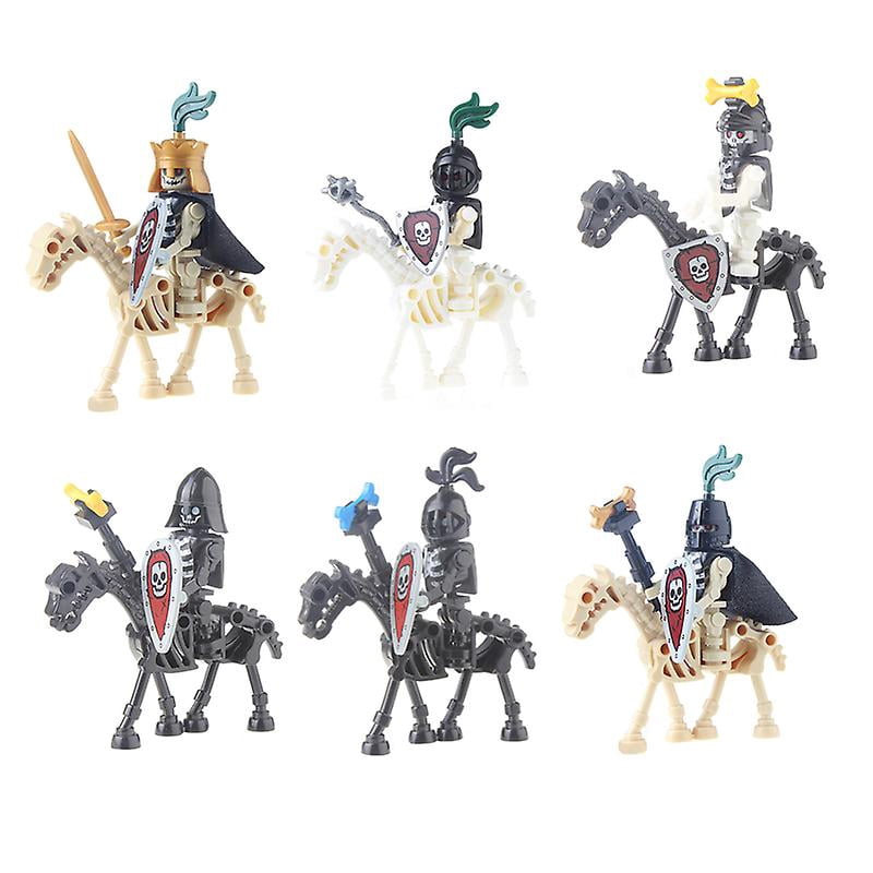Ninja Skeleton Medieval Castle Knight Warriors Skeletons Building Blocks Strong Orcs Figures Collection Toys