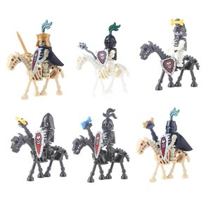 Ninja Skeleton Medieval Castle Knight Warriors Skeletons Building Blocks Strong Orcs Figures Collection Toys