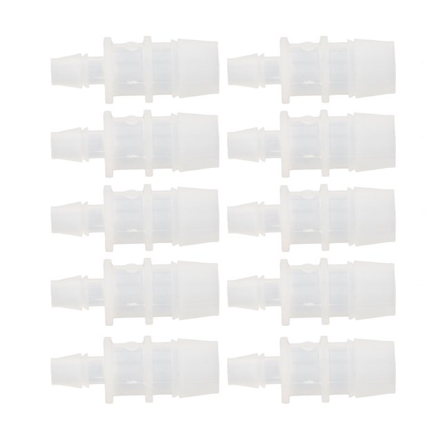 Reducing Union Adapter, 10Pcs Hose Barb Reducer Fitting,Reducing Straight Union ConnectorPP Aquarium Air Pump Adapter For Barbed Hose Fittings