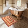 thumbnail image 1 of Cider Barn Cranberry Red Rectangle Braided Rug, Jute, 2x3' - Perfect Country Primitive Decor for Kitchen, Bathroom, Everywhere, 1 of 8