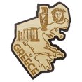 thumbnail image 1 of Printtoo Souvenir Greece Map Gift Wooden Engraved Fridge Magnet Gift Collectibles, 1 of 5