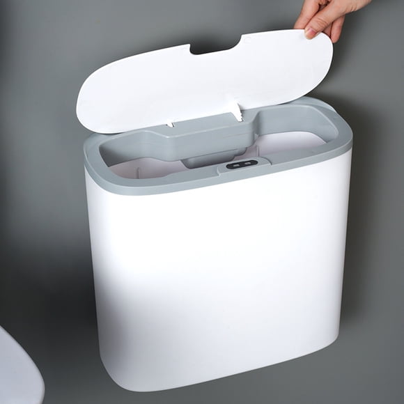 Touchless Sensor Trash Can 13 Liter/3.4 Gallon Small Capacity Trash Can With Lid Sensor Kitchen Bin Recycling For Kitchen/Living Room/Office