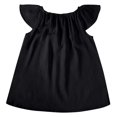 thumbnail image 5 of NJDVHB Robes d'Hiver pour Tout-Petits, Robe de Princesse pour Fillette, Robe de Fête pour Filles, Robe Décontractée Ample à Manches Volantées Unie pour Enfants, Col Rond, Manches Courtes, Noir, 100, 5 of 5