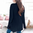 thumbnail image 4 of Kcodviy Sweaters Womens Open Sleeve Women Wool Long Sweater Knit Boho Long Patchwork Front Open Coat Cardigan Pockets Front Long Sweater Coat with Pockets Sweater, 4 of 5
