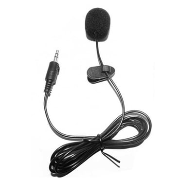 Amdohai External Clip-on Lavalier Microphone 3.5mm Jack for Phone Handsfree Wired Condenser Mic for Teaching Speeching Black