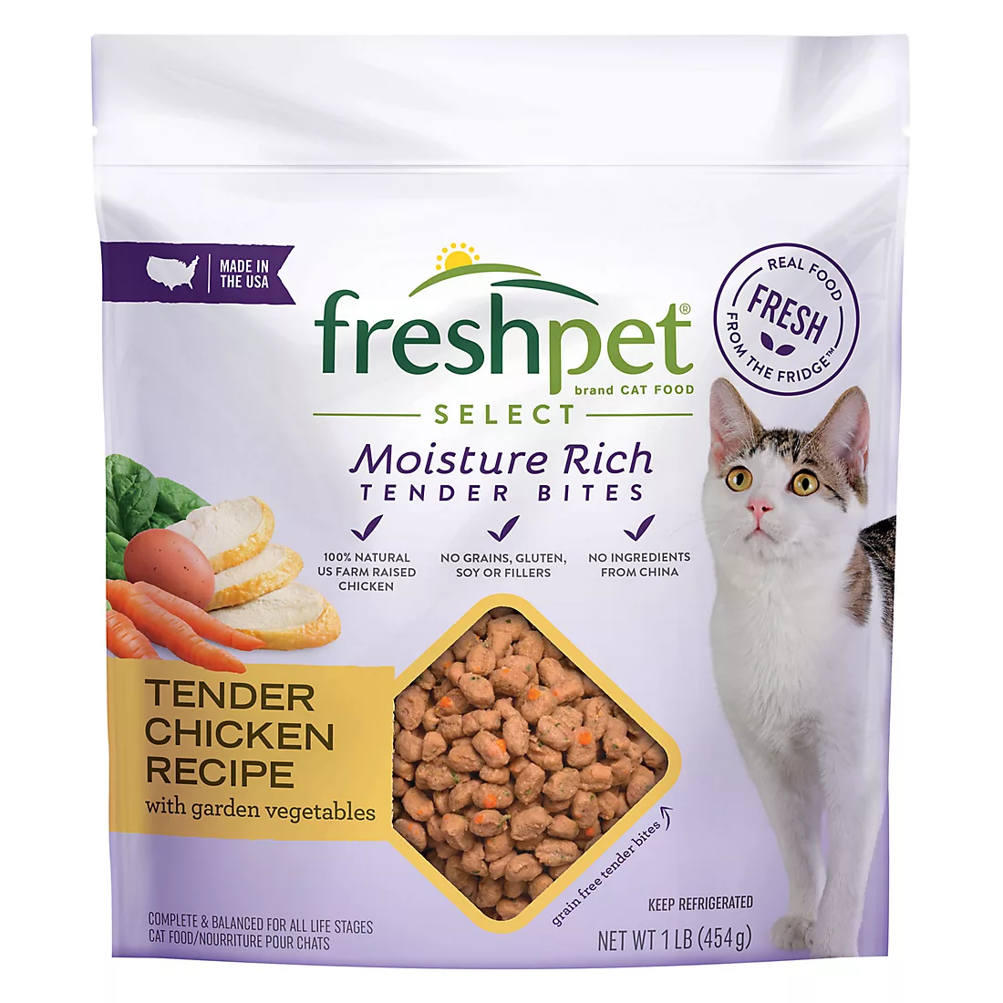 Nourriture plates grillés Select de Freshpet Recette de poulet tendre pour chats