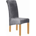 thumbnail image 1 of Large Size High Back Thicker Plush Dining Chair Covers Set of 6, Elastic Kitchen Chair Slipcovers Removable Nonslip for Hotel Dining Room Ceremony Banquet Wedding Party, 1 of 11