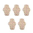 thumbnail image 2 of Serviettes de Période Réutilisables, Boutons-Pression Respirants en Tissu au Charbon de Bambou Lavables, Serviettes de Période Taille M à Imprimé Floral pour Femmes T18, 2 of 7