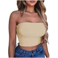 thumbnail image 1 of Tube Tops, Womens Solid Color Sports Summer Fashion Casual Tube Tops, 1 of 5