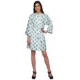 thumbnail image 1 of Moomaya Short Robe For Women Plus Size Printed Cotton Robe Lightweight Nightwear, 1 of 6
