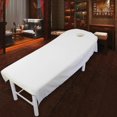 thumbnail image 3 of GUOOL Beauty Bed Toweling Cover Massage SPA Table Bed Flat Sheets With Hole White, 3 of 9
