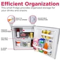 thumbnail image 3 of Frigidaire 1.6 Cu. ft. Retro Mini Fridge with Side Bottle Opener, Compact Refrigerator with Freezer Compartment, Moonbeam, 3 of 11