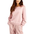 thumbnail image 1 of I.N.C Womens Embellished-Sleeve Sweatshirt, Pink, Small, 1 of 3