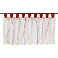 thumbnail image 1 of Window Curtain Sheer Voile Cafe Net Curtain with Loops Waves Pattern, Fabric,(Red,H/B: 45/120 cm), 1 of 7