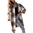 thumbnail image 2 of FcBaudy Blouses pour Femmes, Blouse & Chemise à Manches Longues Col Rabattu, Chemises pour Femmes Mode Femme Manches Longues Ouvert devant Ample Imprimé Blouse Manteau Hauts Blouse Femmes Blouse, 2 of 9