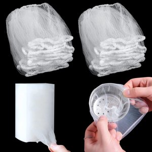 PinesC 500 Pcs Kitchen Sink Strainer Mesh Bag, Disposable Sink Garbage Bags Kitchen Sink Mesh Bag Filter Basket Net for Collecting Kitchen Food Waste Leftover Garbage