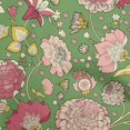 thumbnail image 1 of oneOone Rayon Green Fabric Asian Chinese Flower Craft Projects Decor Fabric Printed By The Yard 56 Inch Wide, 1 of 4