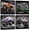 Monster Truck, variant on Black and White Wall Art Bedroom Red Wall Decor Paris Pictures for Living Room Bathroom London Eiffel Tower Landscape Canvas Painting New York City Wall Art for Office Home Decor 12×12" 4 Pcs