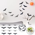 thumbnail image 2 of SIYTUAU Halloween 3D Hollow Bat Wall Stickers Set Of 36 For Office Kitchen Window Interior Decor Paper Material C, 2 of 9