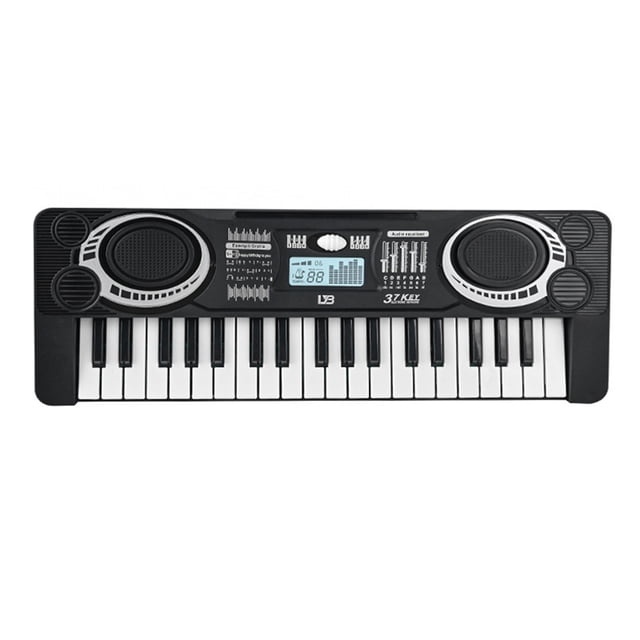 Piano Électronique pour Enfants Noir 37 Touches Instrument Éducatif Musical Multifonction Jouet