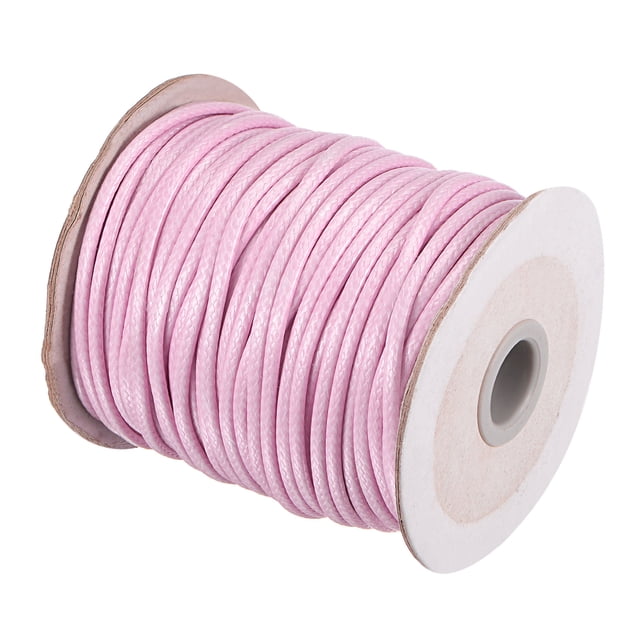 Unique Bargains Beading Thread Bracelet Weave Bead Craft Cord 3mm 39M/Roll (42-Yards) Decorative String, Light Pink