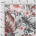 thumbnail image 2 of oneOone Tissu Popeline de Coton Brun Rouille Floral & Feuilles Matériel de Robe Tissu Imprimé Tissu au Mètre 42 Pouces de Large, 2 of 4