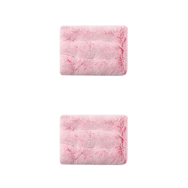 Maytalsory Soft And Comfortable Dog Bed Pets Sweet Dreams Easy To Clean Dog Cage Bed Gradient Pink XS 2Set