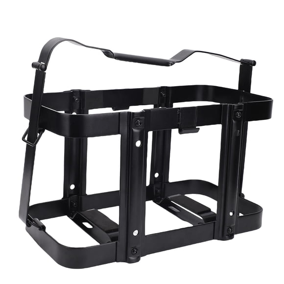 Detachable Jerry Gas Can Holder Rack, Black Powder Coated Jerry Can Mount Bracket Anti Theft for 5 Gallon 20 Liter 2.5 Gallon 10 Liter Gas Can