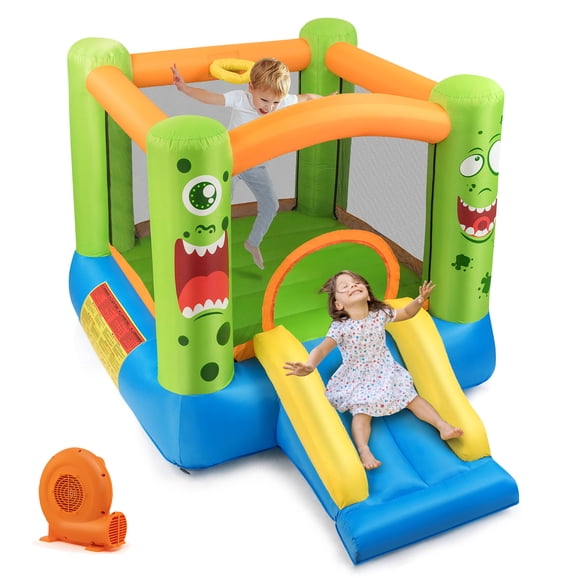 Costway Inflatable Bounce House Jumper Castle Kids Playhouse with 520W Blower