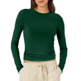 thumbnail image 1 of T-Shirts pour Femmes 2025, T-Shirts Femmes, Hauts Ajustés pour Femmes Longs T-Shirts à Manches Longues pour Femmes Cold Gear Manches Col Rond Court Superposition T-Shirts à Manches Longues pour Femmes Haut Tee-Shirt Basique T-Shirts Femme, 1 of 6
