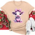 thumbnail image 1 of Meichang T-Shirts Graphiques pour Femmes, T-Shirts de la Saint-Valentin, T-Shirts à Imprimé « Sweet Love », Manches Courtes, Col Rond, Chandail à Enfiler, Coupe Ample, Hauts Décontractés pour les Vacances, 1 of 5