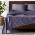 thumbnail image 2 of Bare Home Bamboo Sheet Set - Made from Rayon Fibers - Deep Pockets - 4 Piece - King, Dusty Purple, 2 of 7