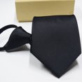 thumbnail image 3 of 6cm Fashion Business Necktie Striped Suite Tie for Men (Black), 3 of 4