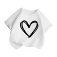 thumbnail image 3 of WEAIXIMIUNG T-Shirt Fille d'Anniversaire Enfants Fille Mignonne Graphique Col Rond Manches Courtes Tee Été Décontracté T-Shirt 110, 3 of 6