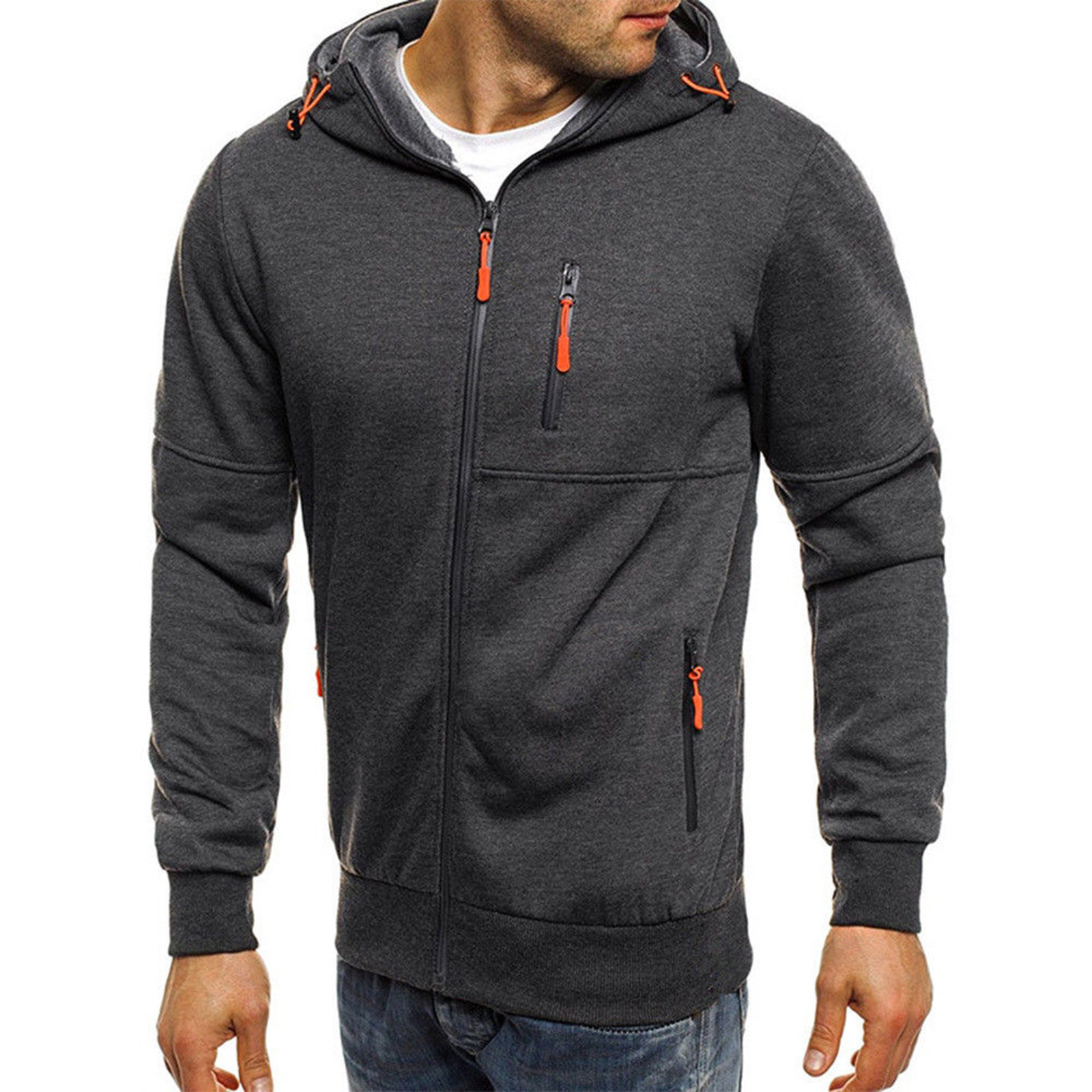Faithtur Men's Pullover Zipper Outer Wear Jacket Leisure Full Warm Top