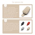 thumbnail image 3 of Becaristey Leather Car Glasses Clip Universal Auto Sun Shadow Storage Case Automotive Interior Ticket Key Holder Beige 1Set, 3 of 6