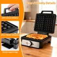 thumbnail image 4 of Dkovnck Belgian Waffle Maker 4 Slices, 1600W Waffle Iron, Double sided operation, not easy to stick to the bottom, Indicator light with knob, 4 of 7