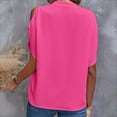 thumbnail image 3 of FAIWAD Summer Tops for Women Off The Shoulder V Neck Shirts Solid Color Going Out Blouses, 3 of 3
