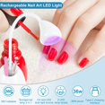thumbnail image 4 of LED Mini Nail Lamp 36W USB Rechargeable Portable Nail Dryer with Nail Accessories Storage 360° Rotation Quick Drying Nail Polish Lamps, 4 of 8