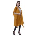 thumbnail image 3 of Moomaya Womens Georgette Shrug Open Front Long Sheer Coverup w/ Tassels, 3 of 7